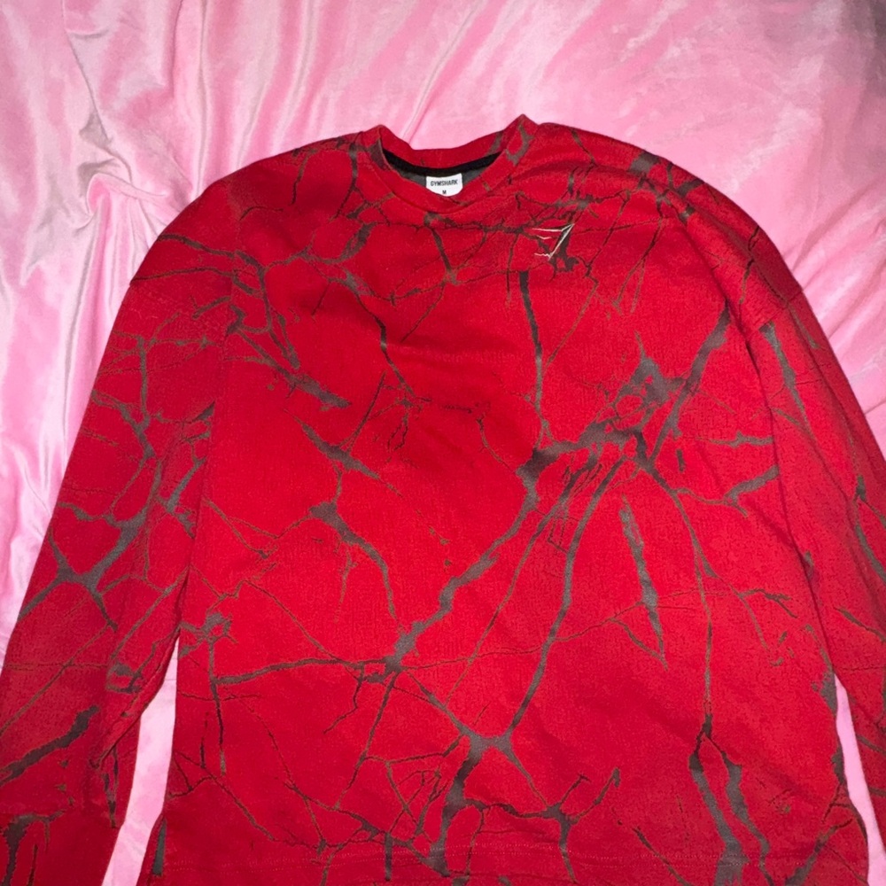 Gymshark power crew Red and Gray Crewneck Sweater (sold out on website)